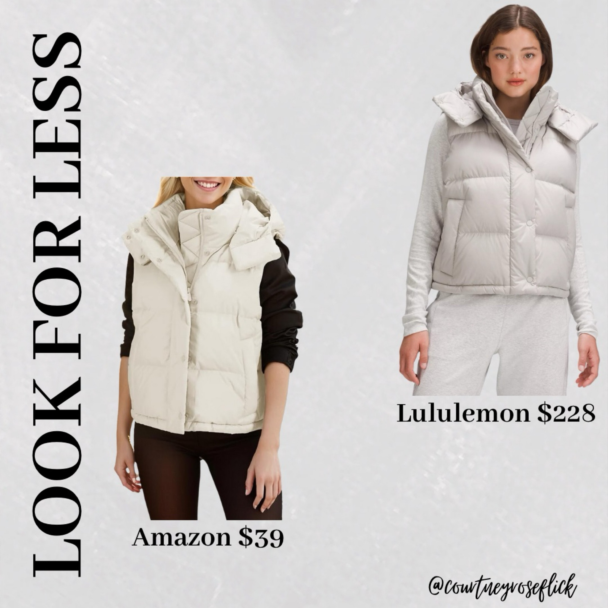Lululemon and Amazon vests! 

Look for less, save or splurge, Amazon, Amazon fashion, lululemon, vest, fall, fall fashion, fall style

#LTKSeasonal #LTKfindsunder50 #LTKstyletip