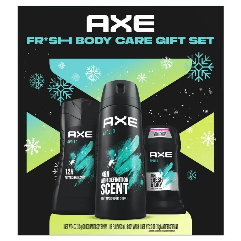 AXE Apollo Holiday Gift Pack for Men Includes Sage & Cedarwood Body Spray, Antiperspirant Deodora... | Walmart (US)