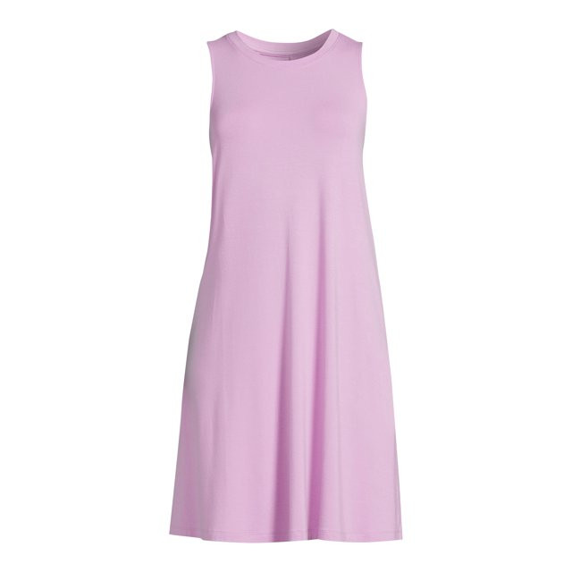 Time and Tru Women's Sleeveless Knit Swing Dress, Sizes XS-XXXL - Walmart.com | Walmart (US)