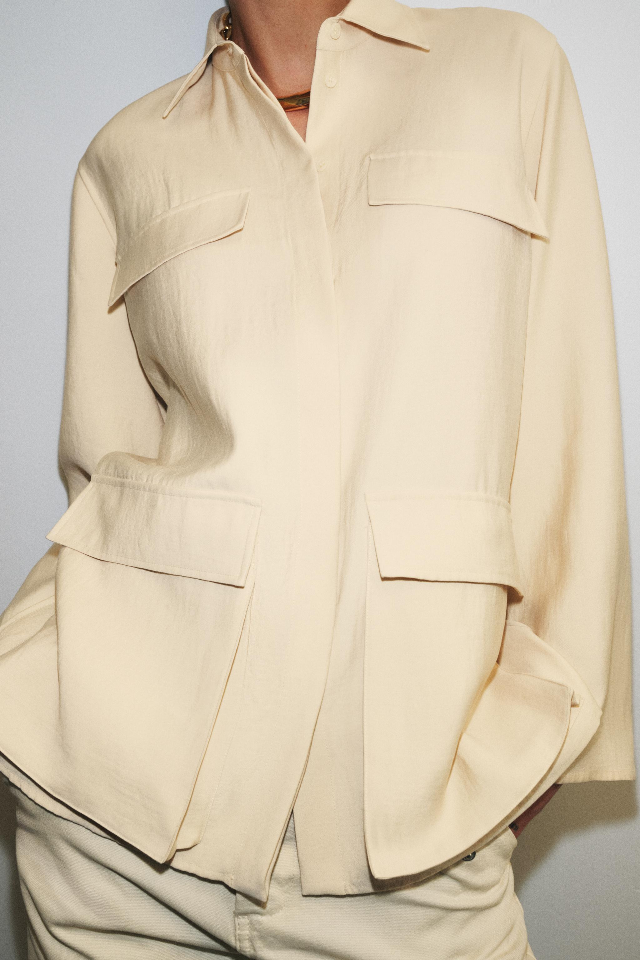 ZW COLLECTION FLOWING SHIRT WITH POCKETS | Zara UK