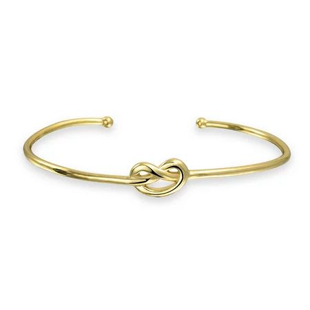 Thin Love Knot Cuff Bracelet Stackable for Women For Girlfriend High Polish 14K Gold Plated 925 S... | Walmart (US)