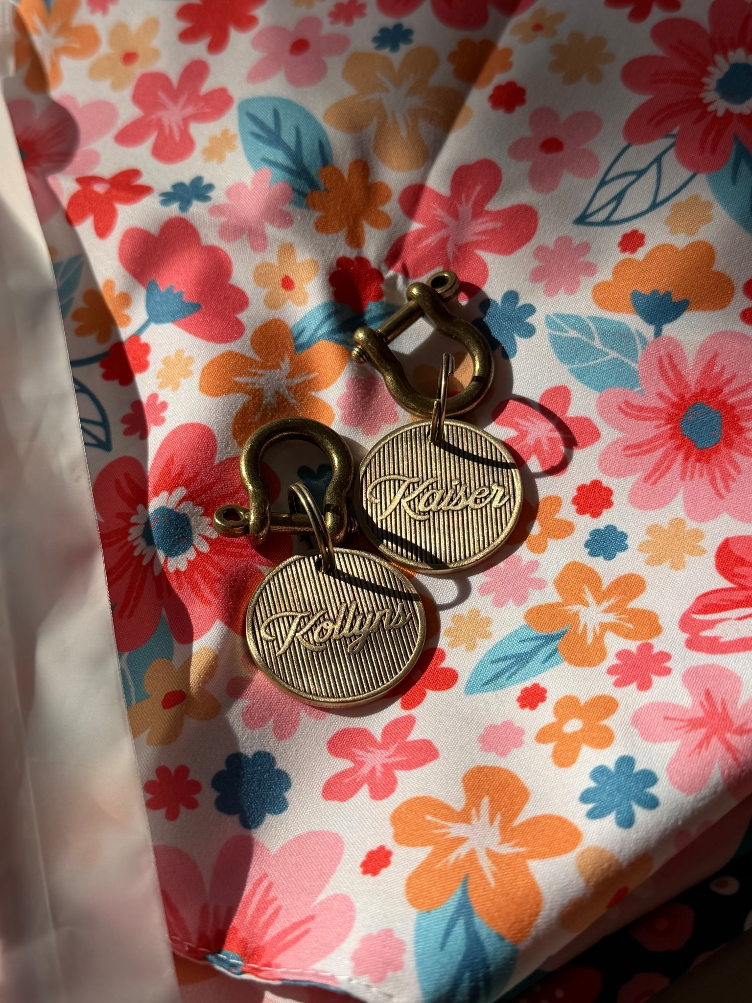 Love these dog tags so much! Originally got it for Kash & had to match Kaiser & Kollyns as we loved it so much! 🐾🤎

Etsy / small shop / puppy / dog mom / Holley Gabrielle 

#LTKKids