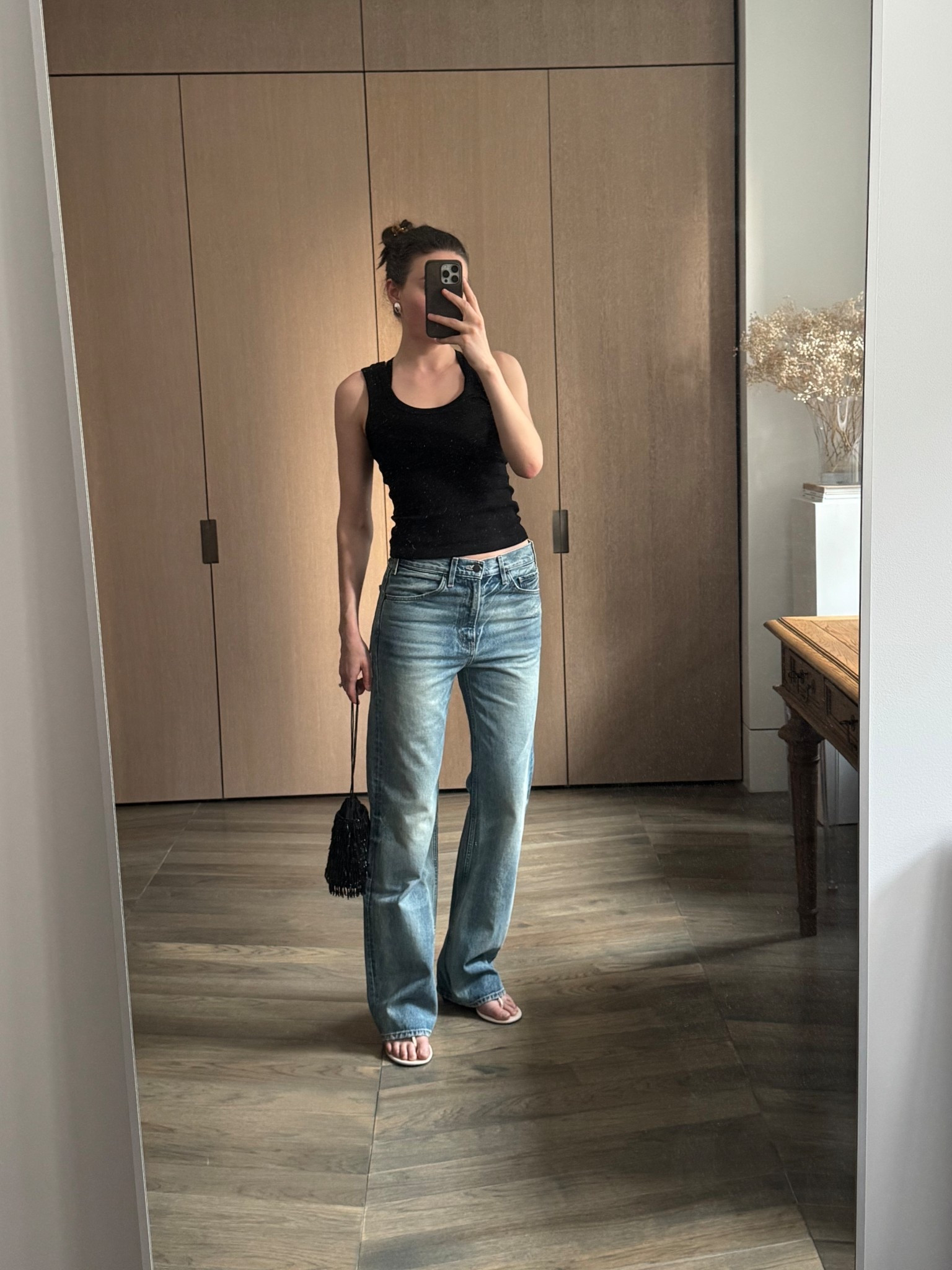 Wearing a small tank and 26 jeans (take your smaller size)

#LTKStyleTip #LTKShoeCrush #LTKItBag