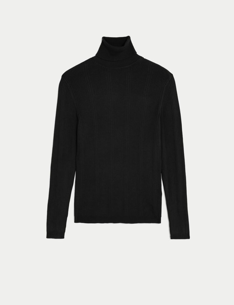 Ribbed Roll Neck Knitted Top | Marks & Spencer (UK)
