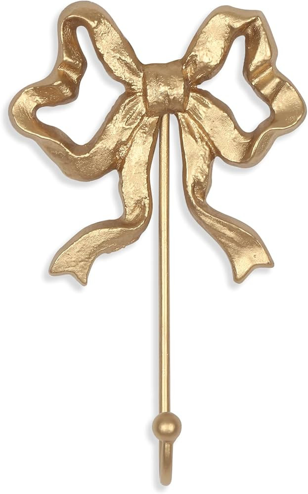 Single Bow Hook,Wall Mounted Functional Hook,Antique Gold Cast Iron Hooks for Coats,Hats,Bags, Ba... | Amazon (US)