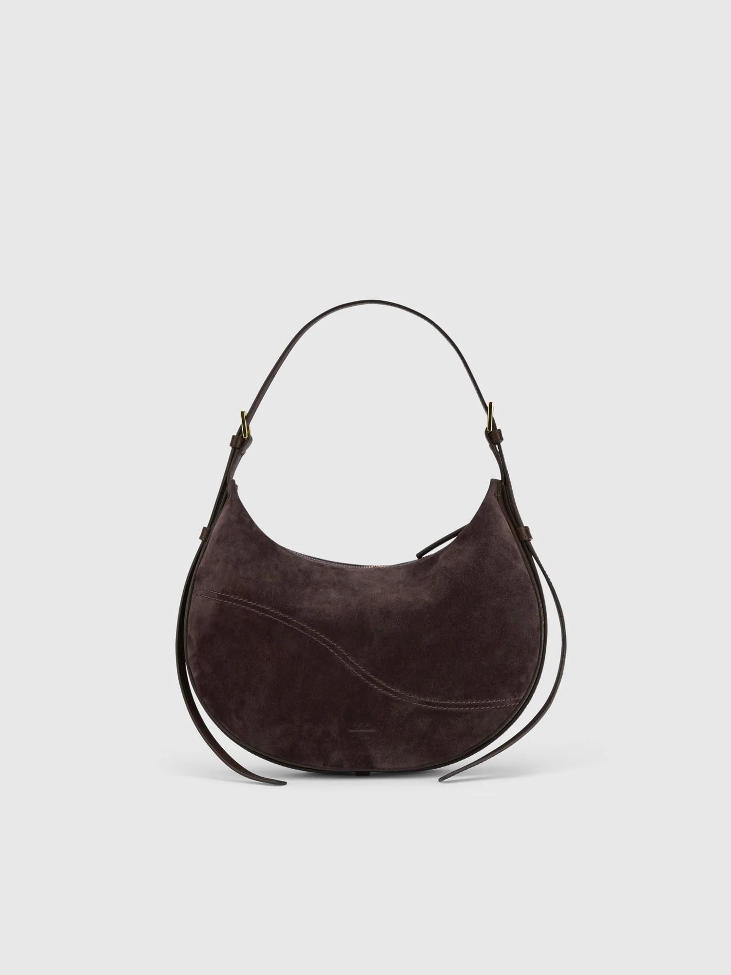 Liveri Walnut Suede/Leather Small hobo bag | ATP Atelier | Official Site | ATP Atelier