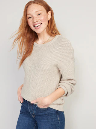 Textured-Knit Tunic Sweater for Women | Old Navy (CA)