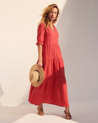 Gauze Tiered Maxi Dress | Chico's