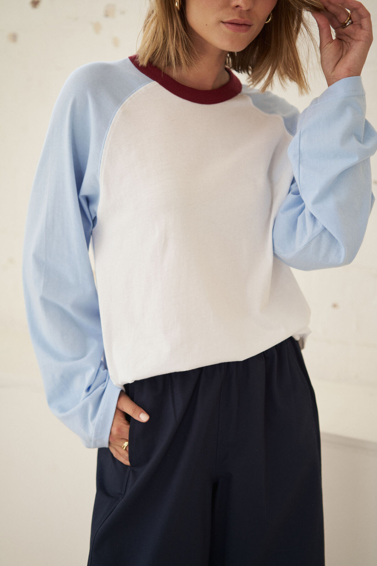 Hadley Long Sleeve Raglan Tee | Ceres Life