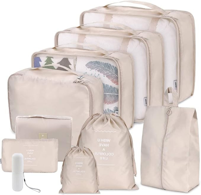 Packing Cubes for Suitcase, Toifucos 10pcs/set Travel Packing Cubes Travel Luggage Packing Organi... | Amazon (UK)
