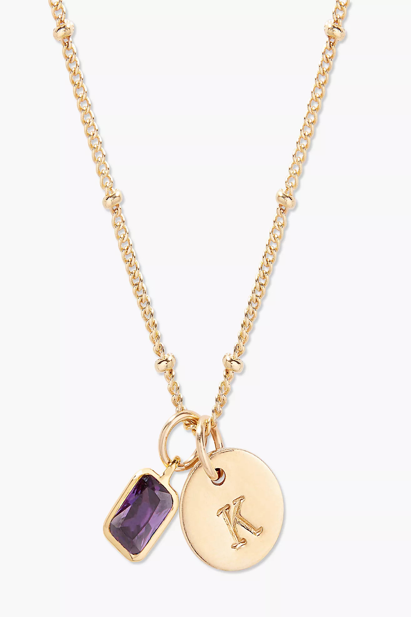 Brook & York Custom Birthstone Initial Necklace | Anthropologie (US)