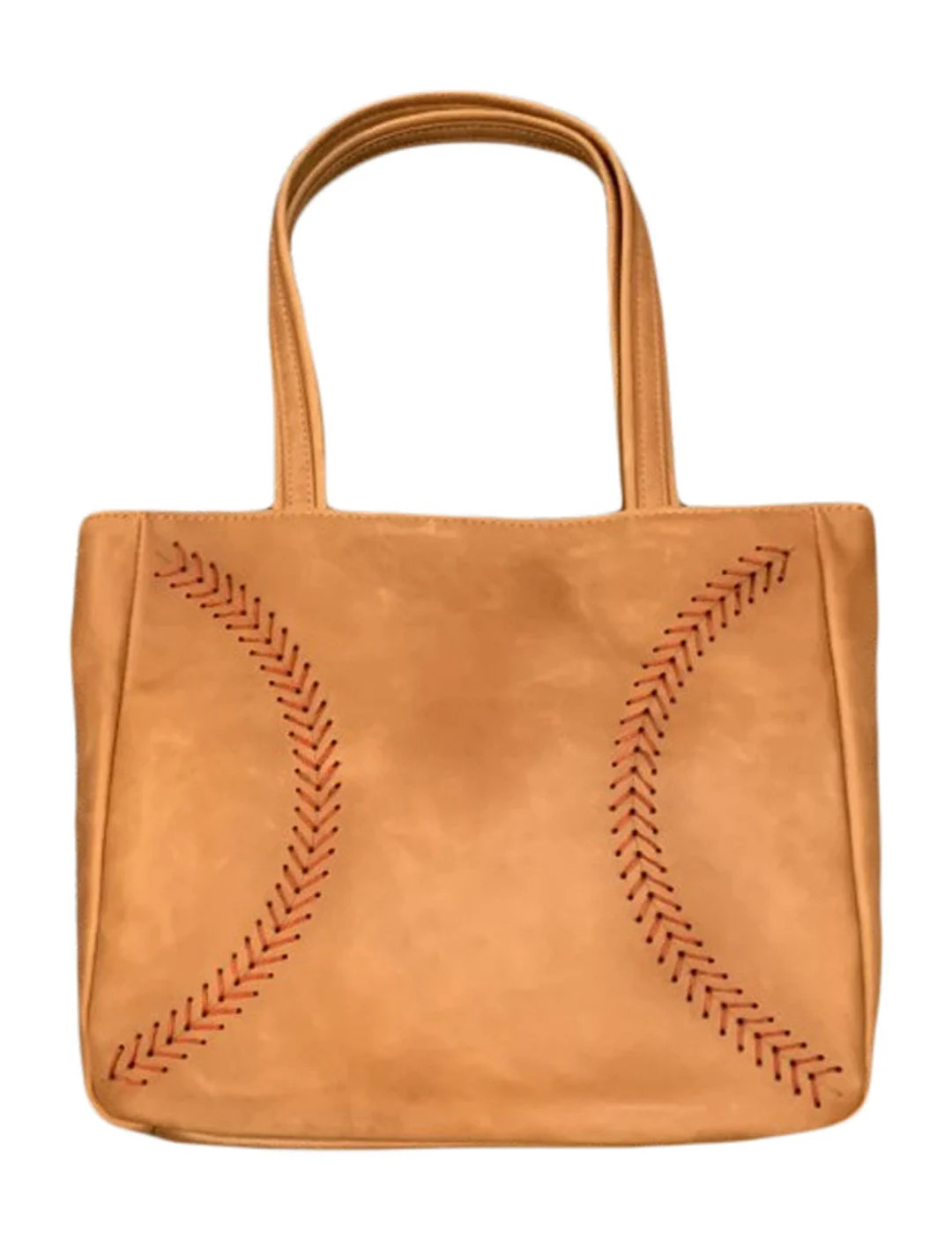 Tan Leather Baseball Purse | Etsy (US)
