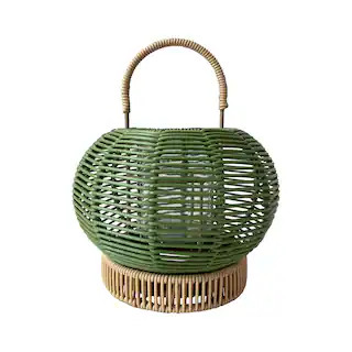 9" Faux Rattan & Glass Lantern Votive Holder by Ashland® | Michaels Stores