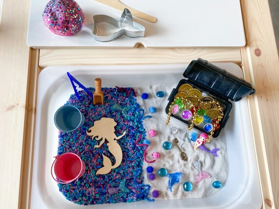 Mermaid Sensory Bin with Orange Scented Play Dough | Etsy (US)