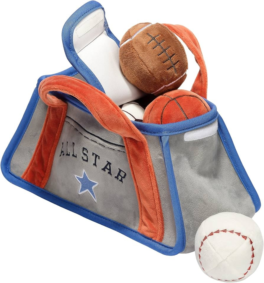 Lambs & Ivy Baby Sports Interactive Plush Toy Set - Football/Basketball/Baseball | Amazon (US)