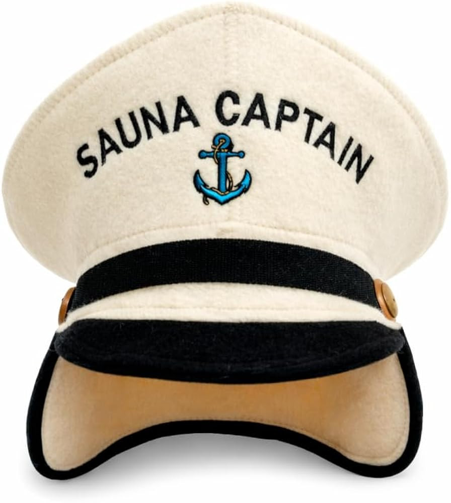 Sauna Captain White 100% Organic Wool Felt Trapper Hat for Russian Banya - Heat Protection - Unis... | Amazon (US)