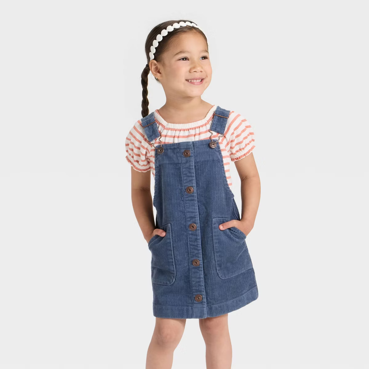OshKosh B'gosh Toddler Girls' Corduroy Skirtall - Navy Blue | Target