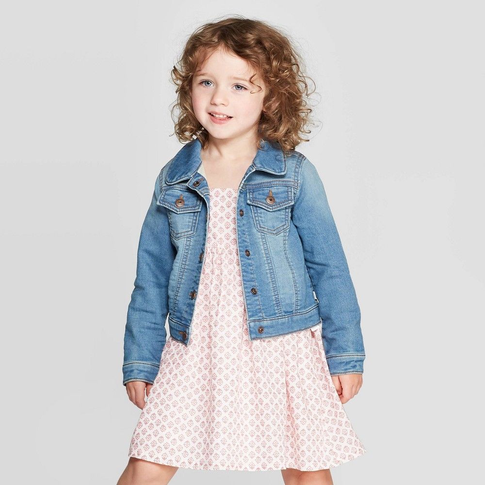 OshKosh B'gosh Toddler Girls' Denim Jacket - Blue 3T, Blue/Blue | Target
