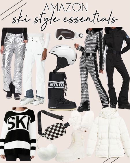 Amazon ski style essentials! 

#amazonfinds

Amazon finds. Amazon ski suit. Amazon snow suit. Amazon ski style. Black and white ski style. Silver snow pants. Black and white houndstooth ski suit. Moon boots. Ski sweater. Sherpa belt bag  

#liketkit #LTKSeasonal #LTKstyletip #LTKfindsunder100


#LTKfindsunder50 #LTKplussize #LTKMostLoved