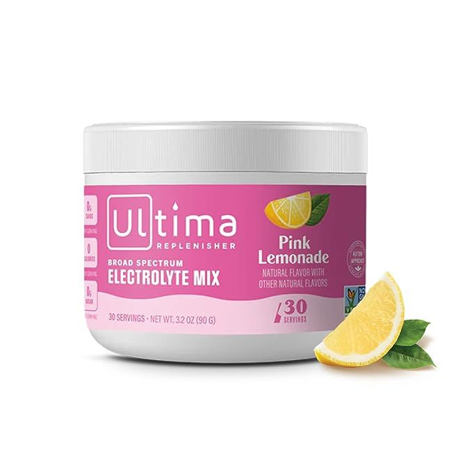 Ultima Replenisher Daily Electrolyte Drink Mix – Pink Lemonade, 30 Serving – Hydration Powder... | Amazon (US)