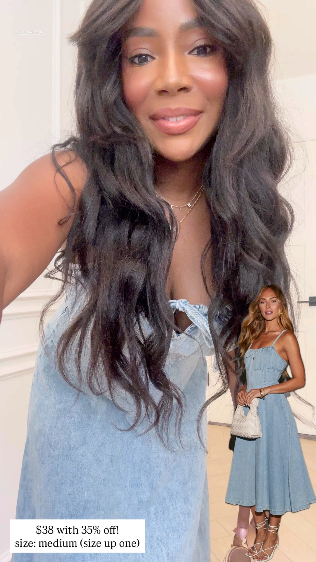 Outfit on MAJOR SALE! 
VICI Dress is 30% off! 

code: WHITNEYW30

Dress: medium (size up one)

Denim dress, cottage core, corseted dress, midi dress, denim dress,  prada, sis kiss, grown brilliance, wicker bag, vacation outfit, fall outfit, Prada bag, vici, designer purse, designer bag, fall accessories, fall style, date night outfit, mom outfit, going out outfit, Steve Madden, strappy heels  

#LTKxVICI 

#LTKFindsUnder100 #LTKSaleAlert