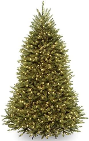 National Tree Company Pre-Lit Artificial Full Christmas Tree, Green, Dunhill Fir, White Lights, I... | Amazon (US)