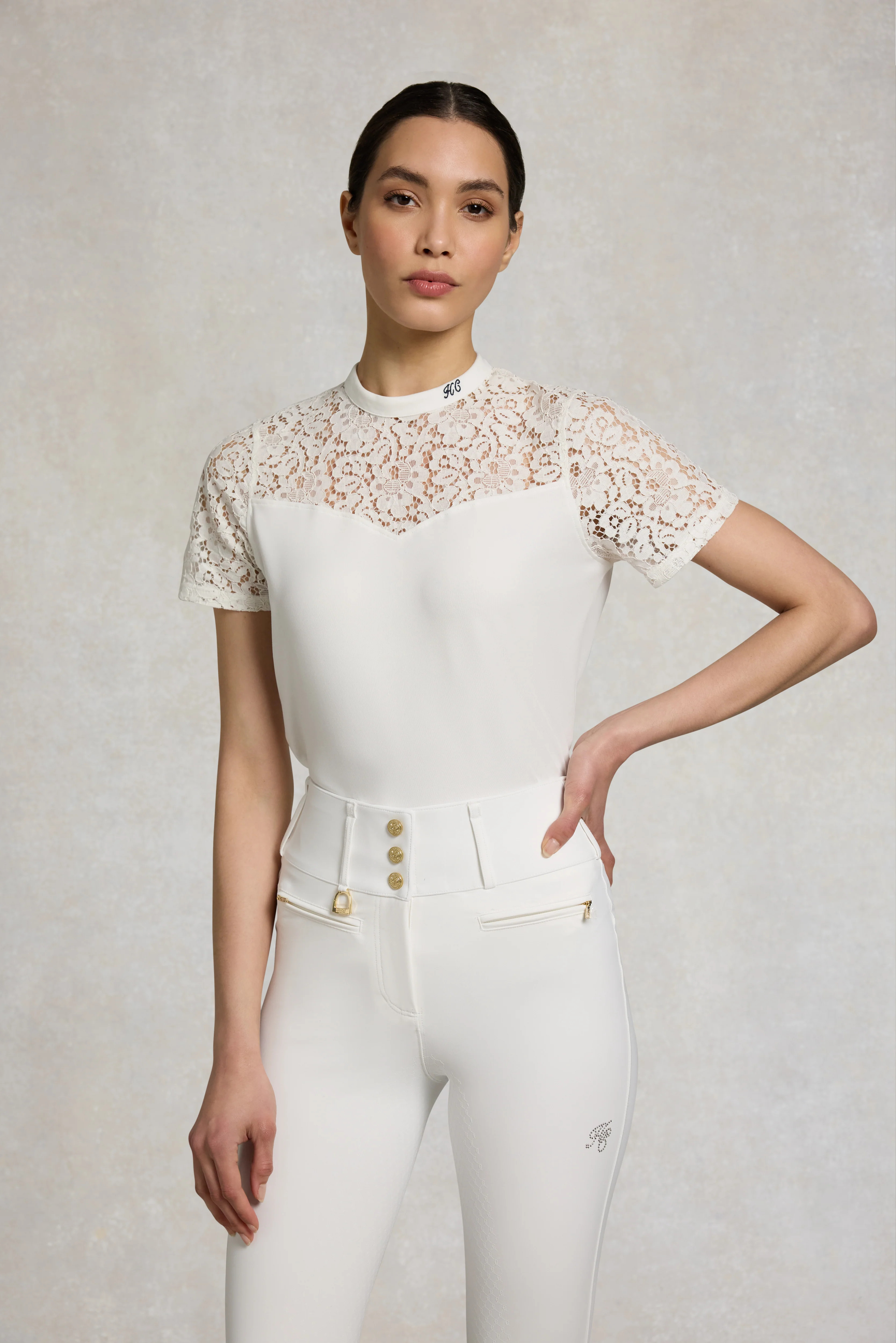 Lace Tee (White) | Holland Cooper