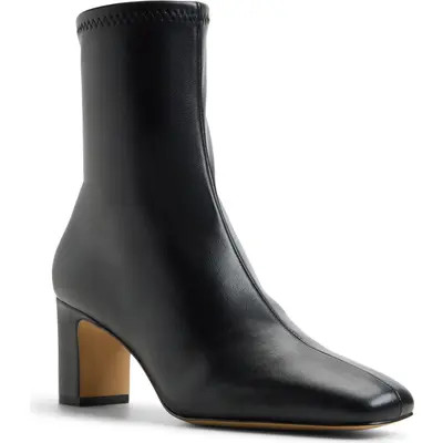 ALDO Kayia Faux Leather Bootie in Dark Brown at Nordstrom, Size 11 | Nordstrom