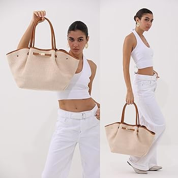 Straw Tote Bags for Women, Large Summer Straw Purses and Handbags Shoulder Woven Raffia Beach Bag... | Amazon (US)
