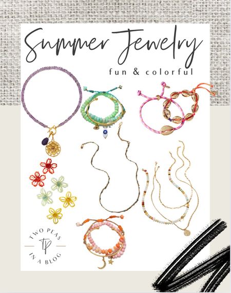Summer statement jewelry. Colorful jewelry. 
For Sequin jewelry: use code TWOPEASINABLOG 

#LTKOver40 #LTKSeasonal #LTKStyleTip