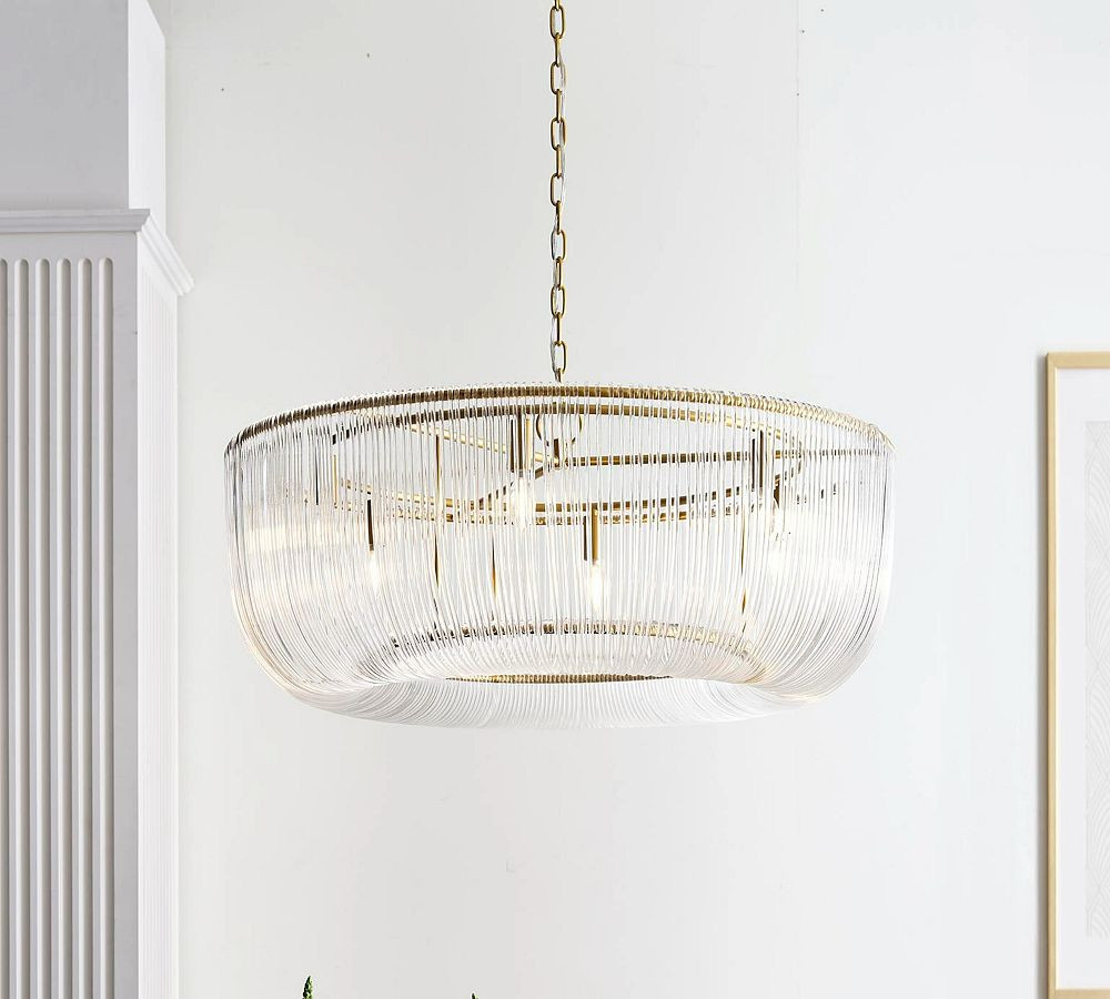 Ranae Glass Round Chandelier (28"-42") | Pottery Barn (US)