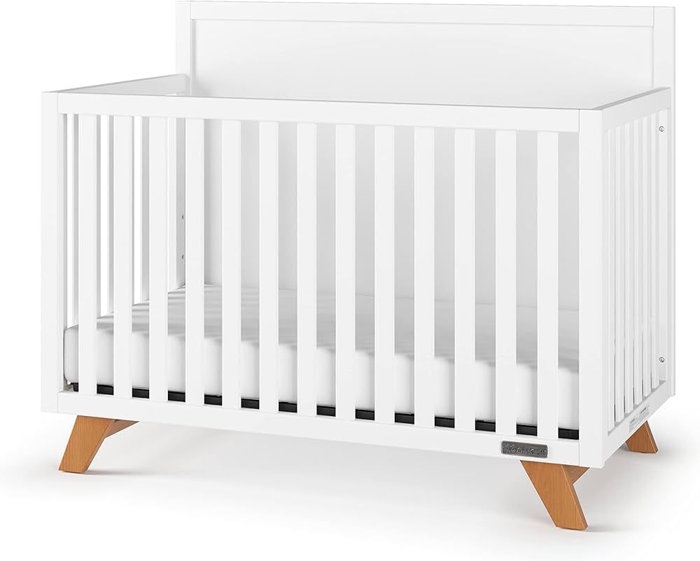 Child Craft SOHO 4-in-1 Convertible Crib with Flat-Top Headboard, Mid-Century Modern Baby Crib | Amazon (US)