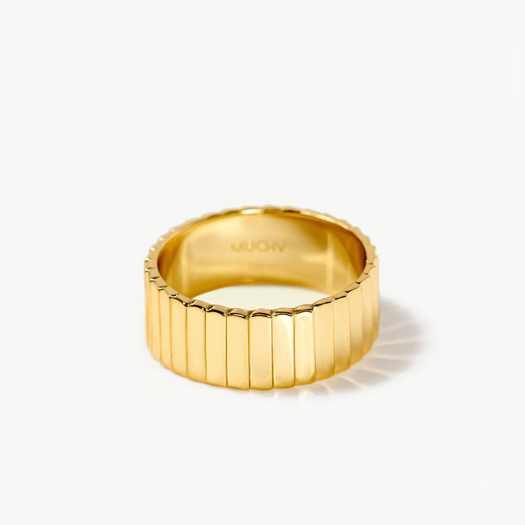 Thick Croissant Cigar Ring Band, Minimalist Jewellery | Not On The High Street