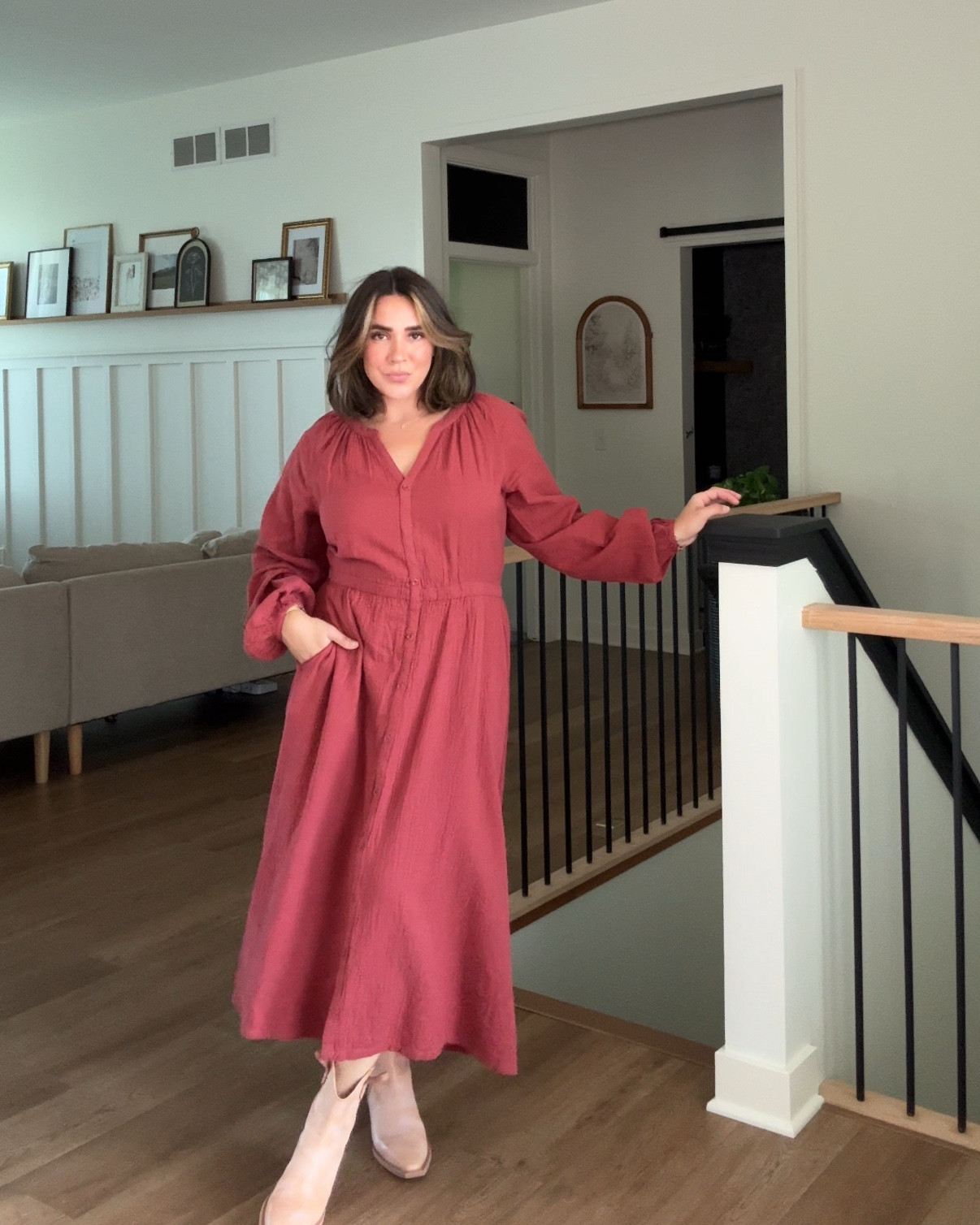 The most perfect gauzy 100% organic fall dress I would wear for family photos outfit, a teach outfit, business casual, fall wedding guest and just anywhere it’s so comfy and breathable and comes in many colors. I’m a size L but would do a medium instead. Code: NINA15 

#LTKSeasonal #LTKStyleTip #LTKMidsize