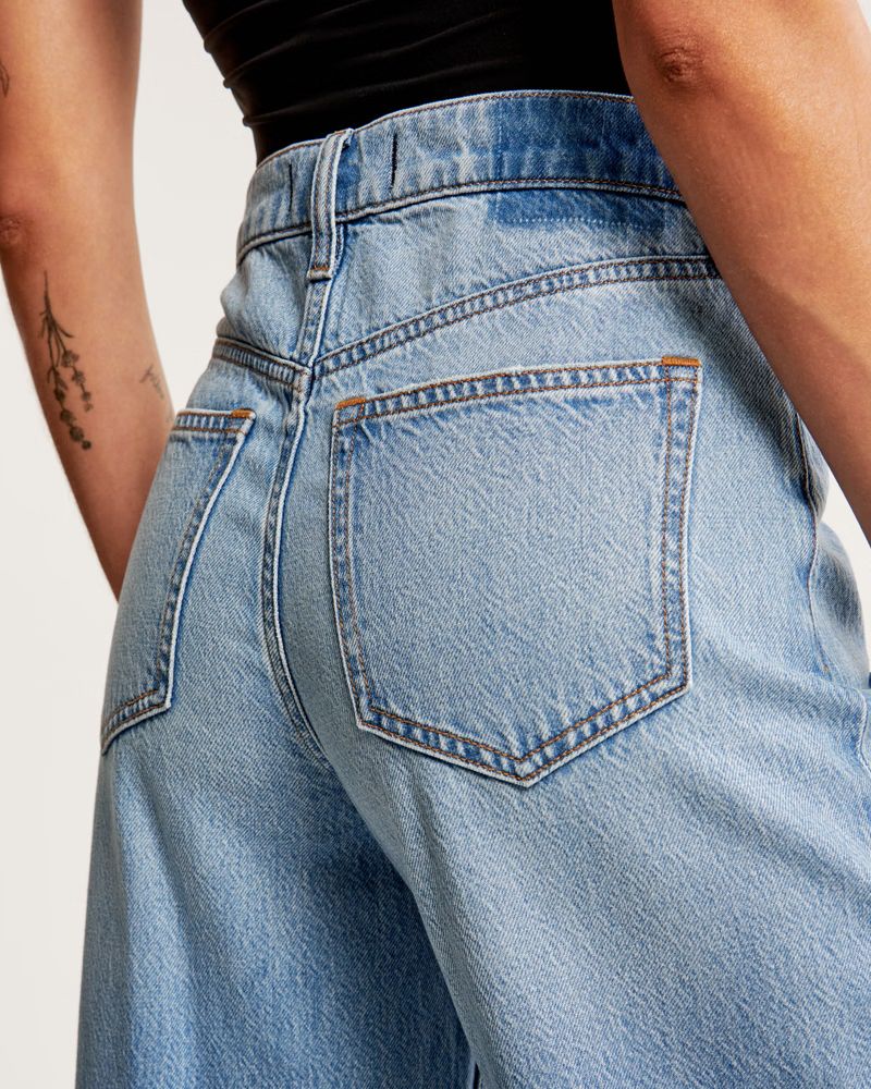 High Rise Cropped Wide Leg Jean | Abercrombie & Fitch (US)