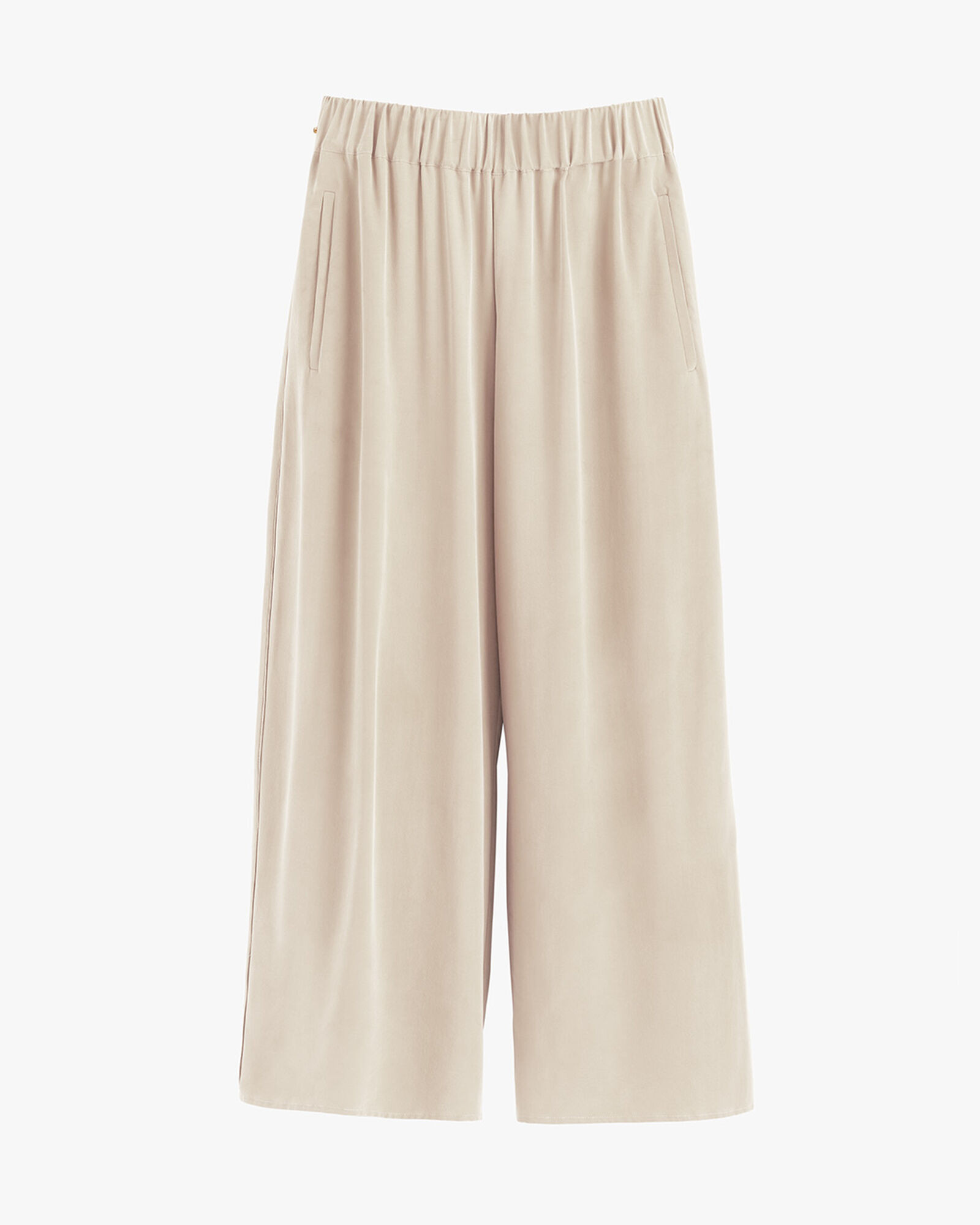 Washable Silk Wide-Leg Cropped Pant | Cuyana