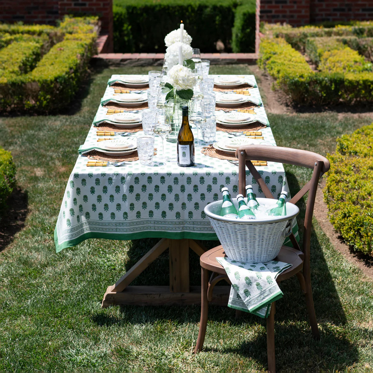 Chardonnay Tablecloth | Wine Print Table Linens | Pomegranate | Pomegranate