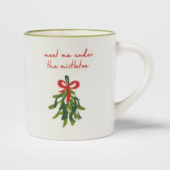 16oz Stoneware Meet Me Under The Mistletoe Mug - Threshold™ | Target