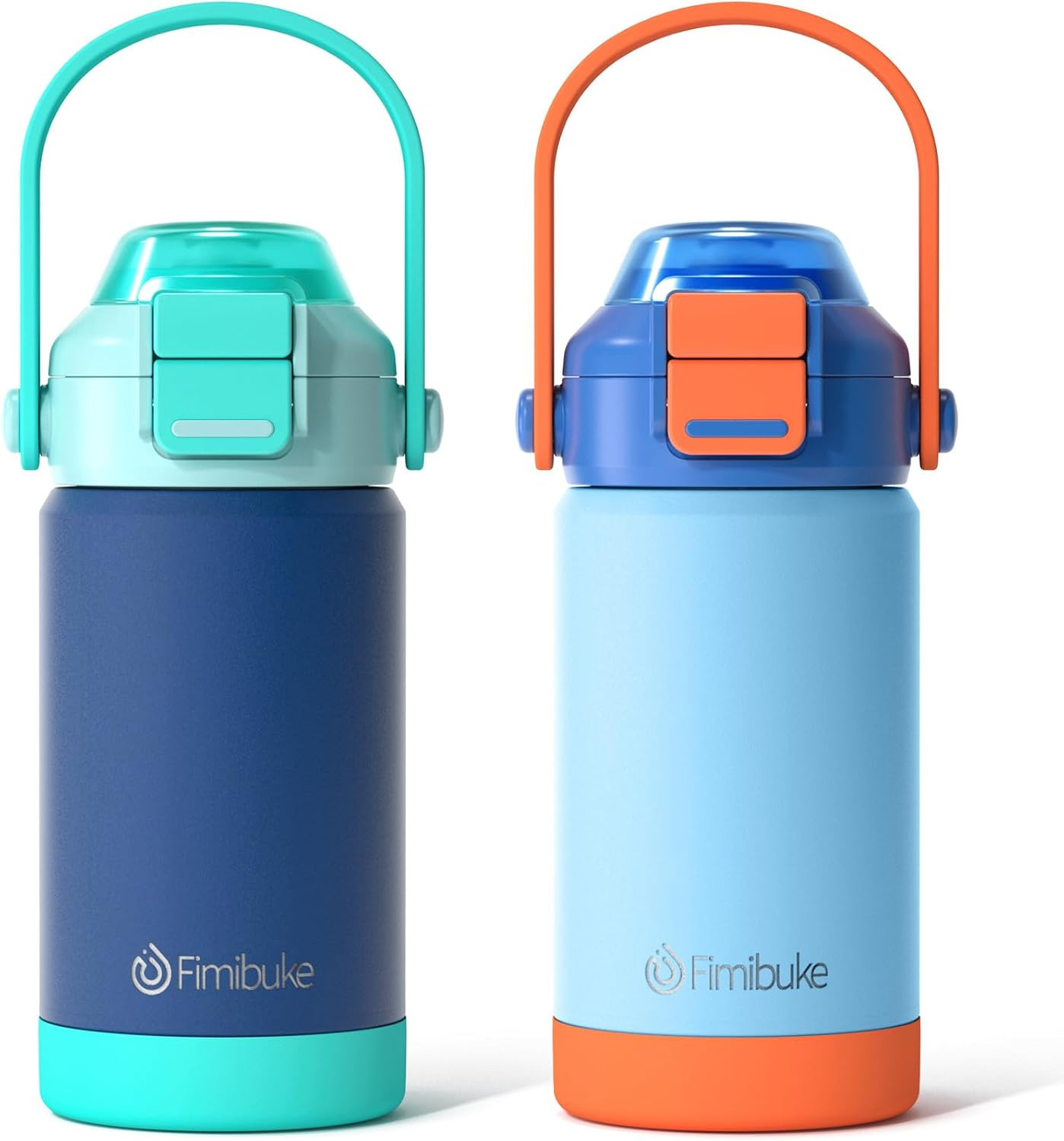 Kids Insulated Water Bottle with Pop-Open Straw & Spout 2-in-1 Lid, 14oz Leak Proof 18/8 Stainles... | Amazon (US)