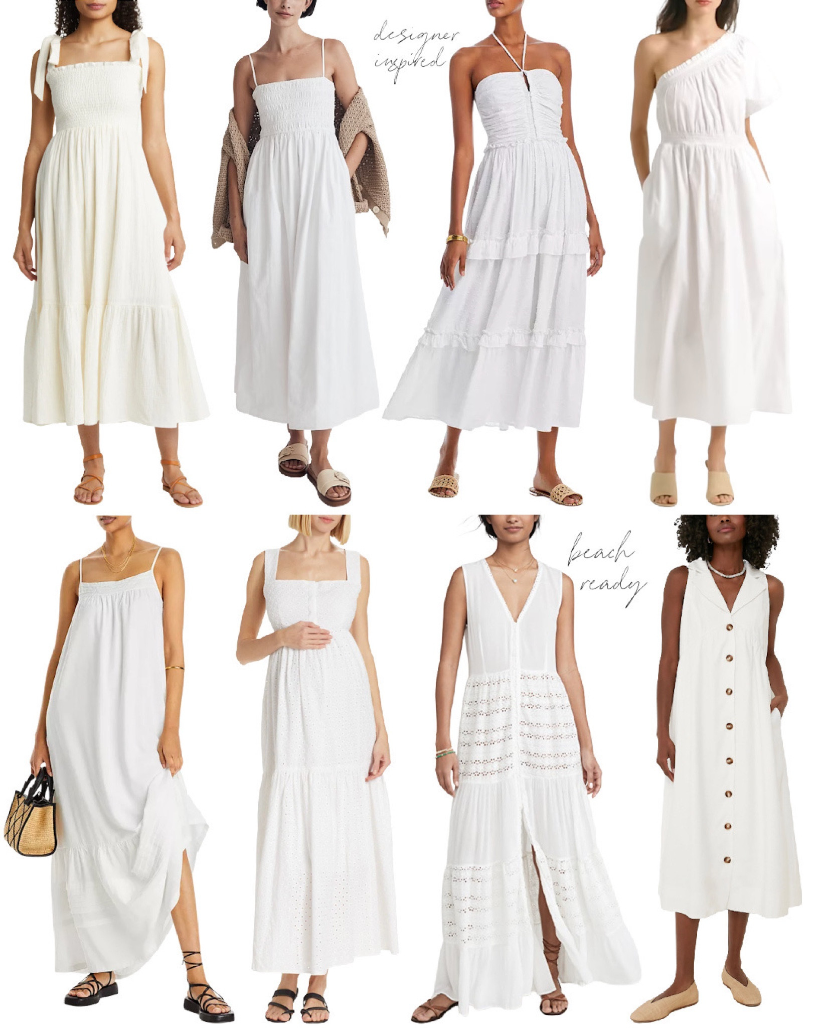 Budget-friendly white dresses 🤍 All these styles are under $200, lightweight, and easy to style all summer. The halter dress is nearly identical to an Ulla Johnson style that’s been a best seller this season!

#whitesummerdress #whitedress #summerdresses

#LTKunder100 #LTKSeasonal #LTKFind