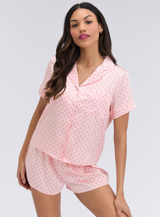Polka Dot Satin Short Pyjama Set | Boux Avenue | Boux Avenue (UK)