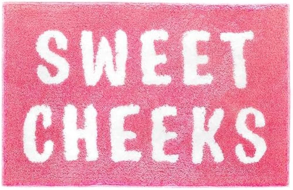 Sweet Cheeks Bath Mat for Tub, Hot Pink Bath Mats, Non Slip, Get Naked Pink Bathroom Decor Access... | Amazon (US)