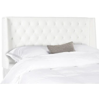 SAFAVIEH London White Tufted Winged Headboard (Full) | Bed Bath & Beyond