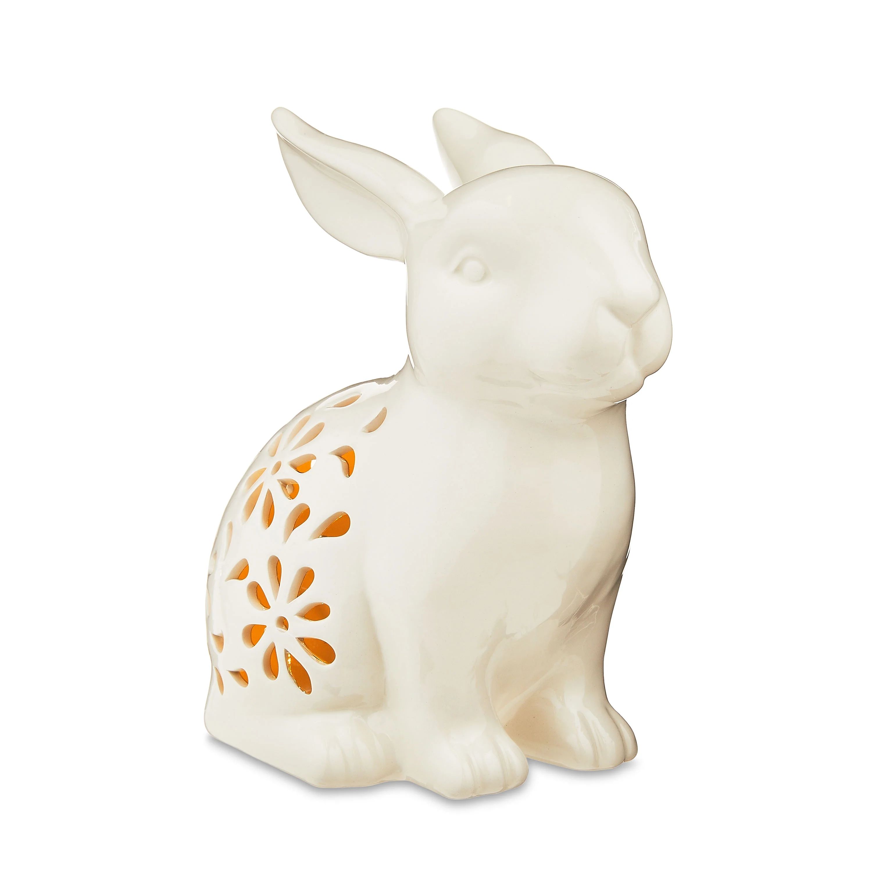 Easter White Ceramic Bunny LED Decor, by Way To Celebrate | Walmart (US)
