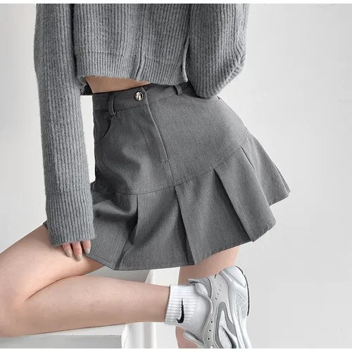 Shira - High-Waist Plain Pleated Mini Skirt | YesStyle Global