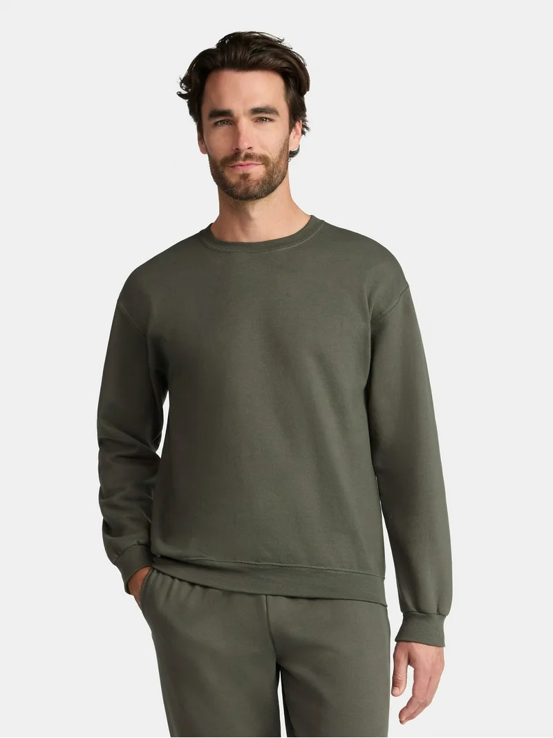 Athletic Works Men's and Big & Tall Men's Fleece Crewneck Sweatshirt, Sizes XS-5XLT | Walmart (US)