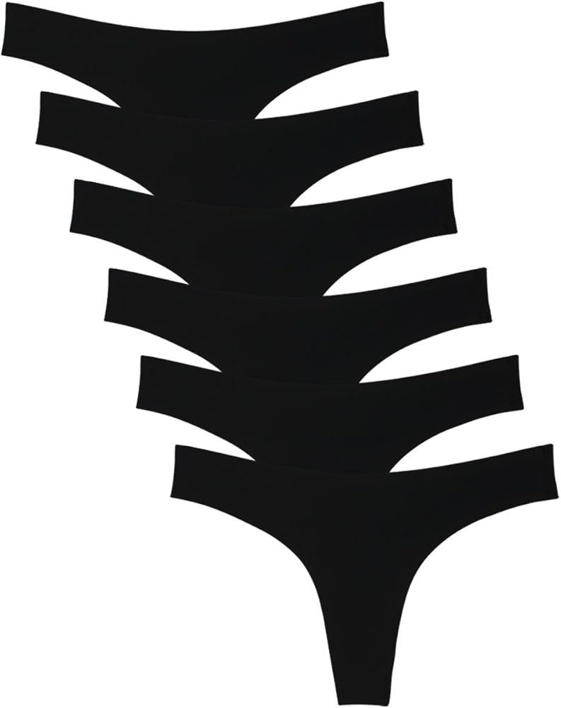 Wealurre Women's Microfiber Low Rise No Show Thong Pantie | Amazon (US)