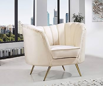 Meridian Furniture Margo Collection Modern | Contemporary Velvet Upholstered Chair with Deep Chan... | Amazon (US)
