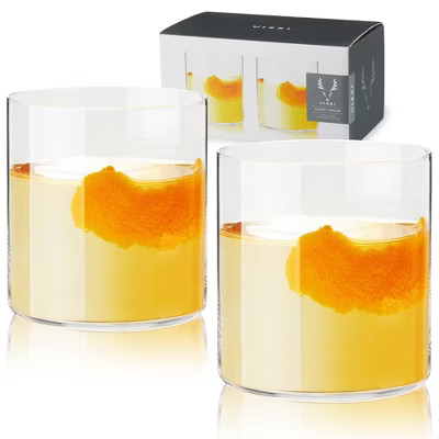 Viski Element Tumblers, Modern Minimalist Old Fashioned Cocktail Glasses, Ultra Fine Lead-Free Cr... | Target