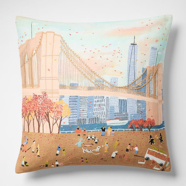 Nicole Cicak Fall in Brooklyn Pillow Cover | West Elm (US)